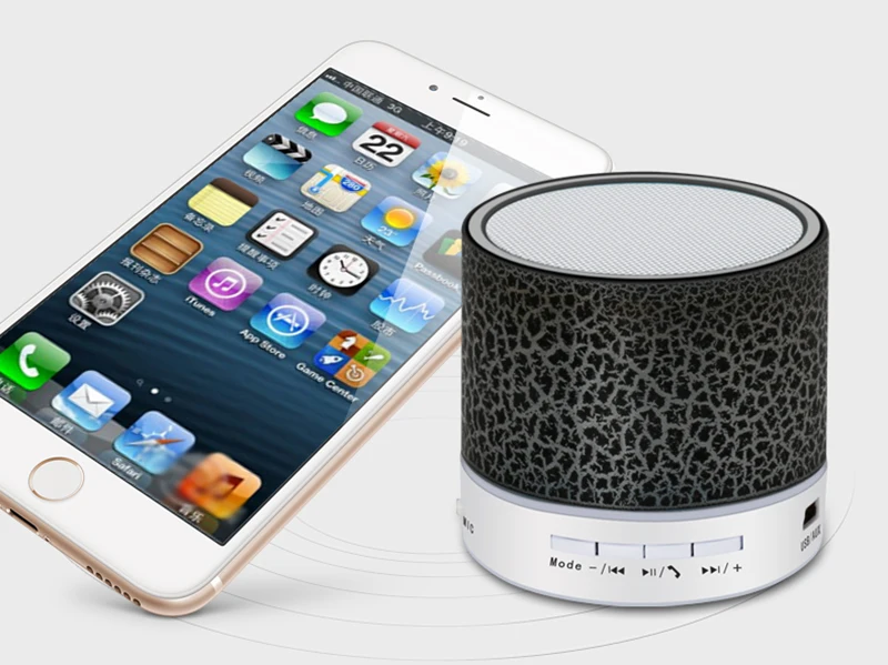 Светодиодный мини Bluetooth Динамик Портативный Беспроводной звуковой ящик карты