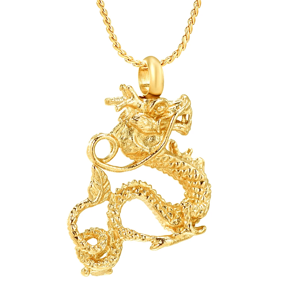 Памятные ювелирные изделия в Форме Дракона для женщин и мужчин|Ожерелья с