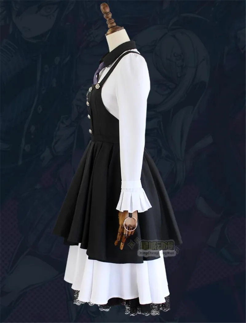 Черно белое платье тоджо кируми из Danganronpa V3: Killing Harmony для косплея и вечеринки на