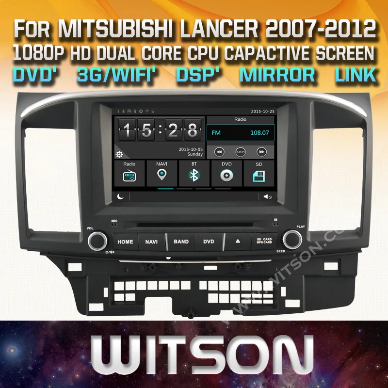 АВТОМАГНИТОЛА DVD GPS WITSON ДЛЯ MITSUBISHI LANCER с емкостным экраном+1080P+DSP+WiFi+3G+DVR+Профессиональное качество звука автомагнитолы.