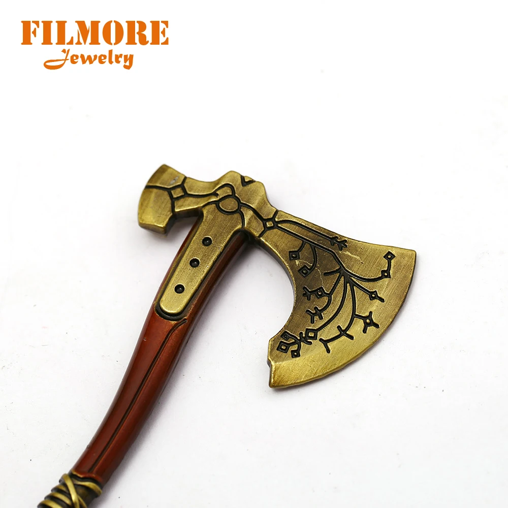 Изысканный Резные Бог войны 4 брелок с кратосом сплав щит Левиафан ледоруб