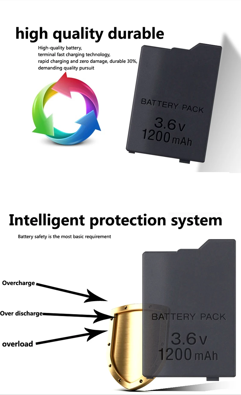 Для sony psp 2000/3000 1200mAh 3,6 V аккумуляторная батарея запасная батарея для psp 2000/3000 аксессуары для консоли