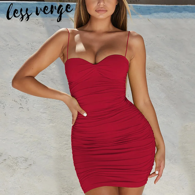 Lessverge Ruched ФЛУОРЕСЦЕНТНОЕ Зеленое Вечернее Платье женское Короткое сексуальное