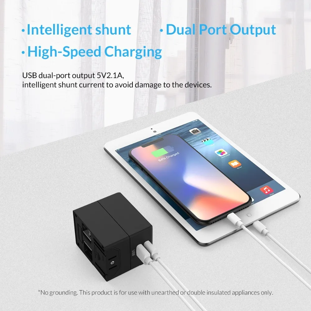 Дорожный адаптер ORICO универсальный международный питания конвертер Все в одном с