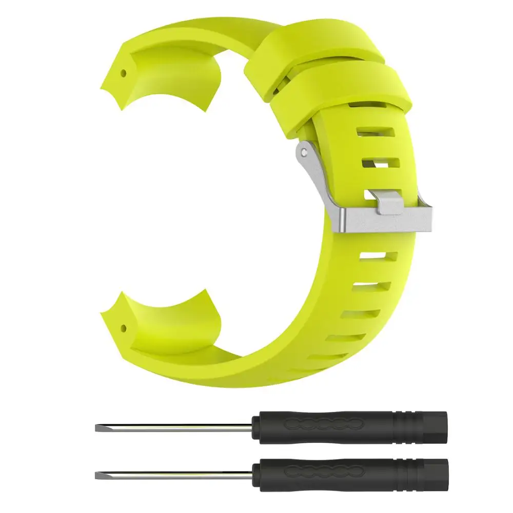 green Спортивный ремешок для Suunto Core ALU Watch Band Силиконовый ремешок для часов браслет для спорта на открытом воздухе умный ремешок для часов - Цвет ремешка: green