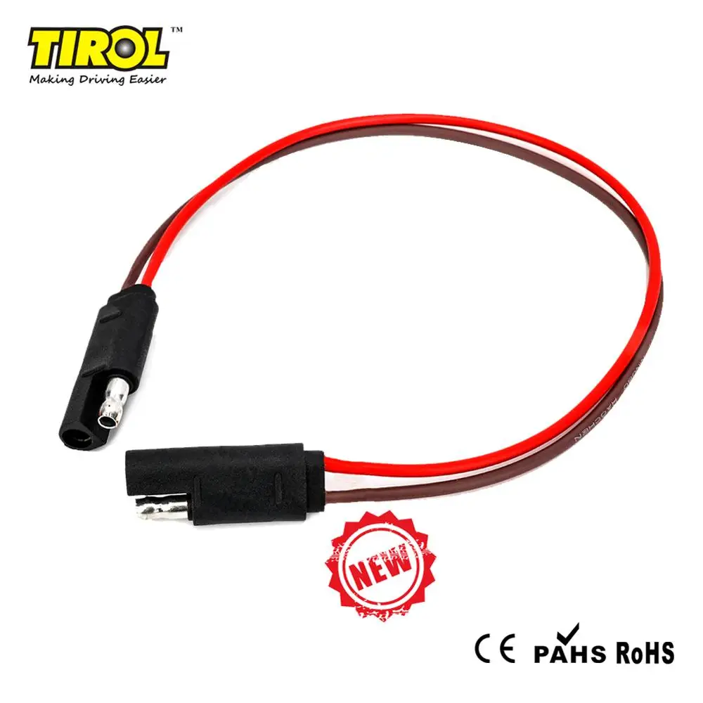 Tirol T25553b провод с вилкой для прицепа 2 контактный прицеп 12 ” удлинитель 2*18 AWG