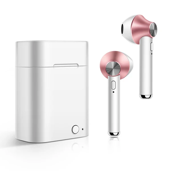 Rose Gold ACCEZZ TWS Bluetooth беспроводные наушники водонепроницаемые стерео кнопки управления водонепроницаемые наушники для iphone XS samsung мобильный телефон - Цвет: Rose Gold