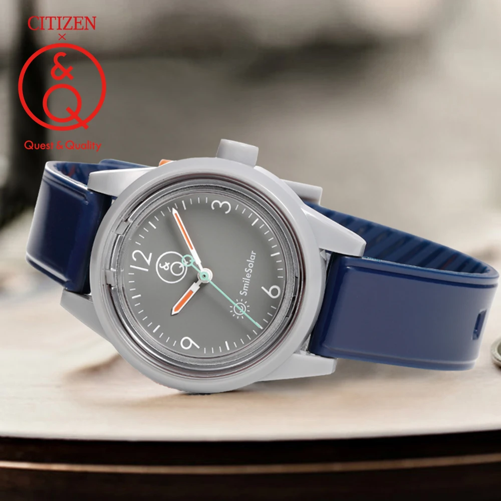 Citizen q & q relógio masculino, conjunto top de relógio de pulso marca de luxo, à prova d'água, esportivo, quartzo, solar, relógio neutro 1j017y