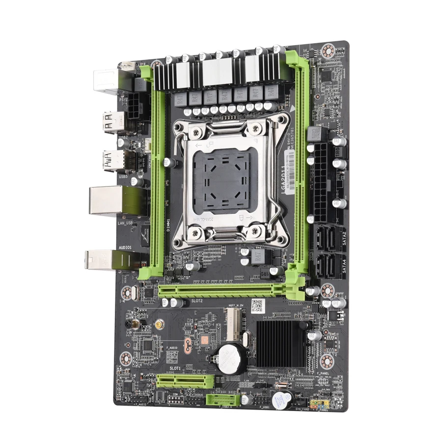 Kllisre X79 M2 материнская плата LGA2011 ATX USB2.0 SATA3 PCI-E NVME M.2 SSD поддержка памяти REG ECC и процессор Xeon E5