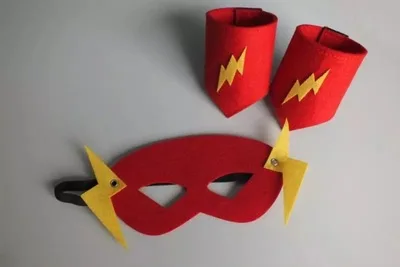 flash Креативный мультяшный супергерой Маскарадная маска из сукна и браслет детский день вечерние принадлежности маска на Рождество на Хэллоуин для детей - Цвет: flash