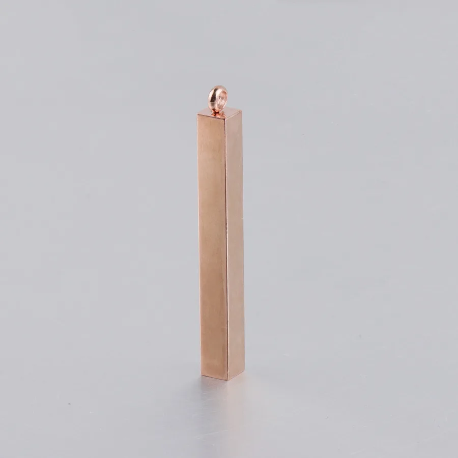 rosegold Пластина из нержавеющей стали прямоугольник Бар Кулон серебро/золото/розовое золото металл Персонализированные Пользовательское имя пластины 50 шт - Окраска металла: rosegold