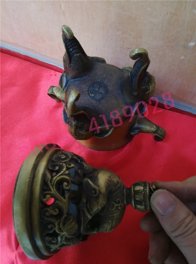 

Pure brass, Elephant head shape, Incense burner / smoked Incense burner