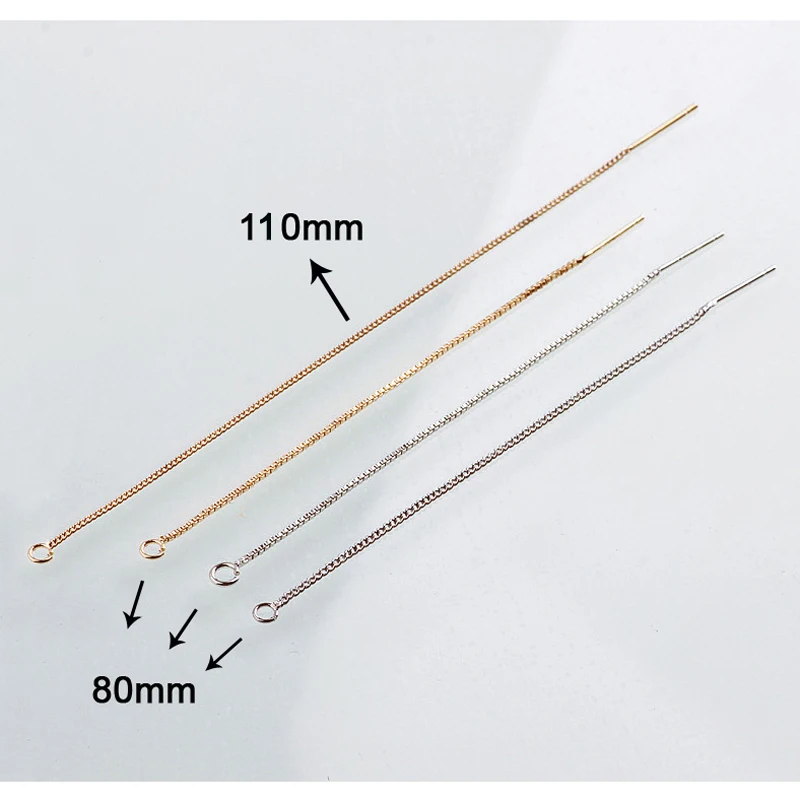 2 шт. коннектор для серег Серебряного и золотого цвета подвески с цепочкой