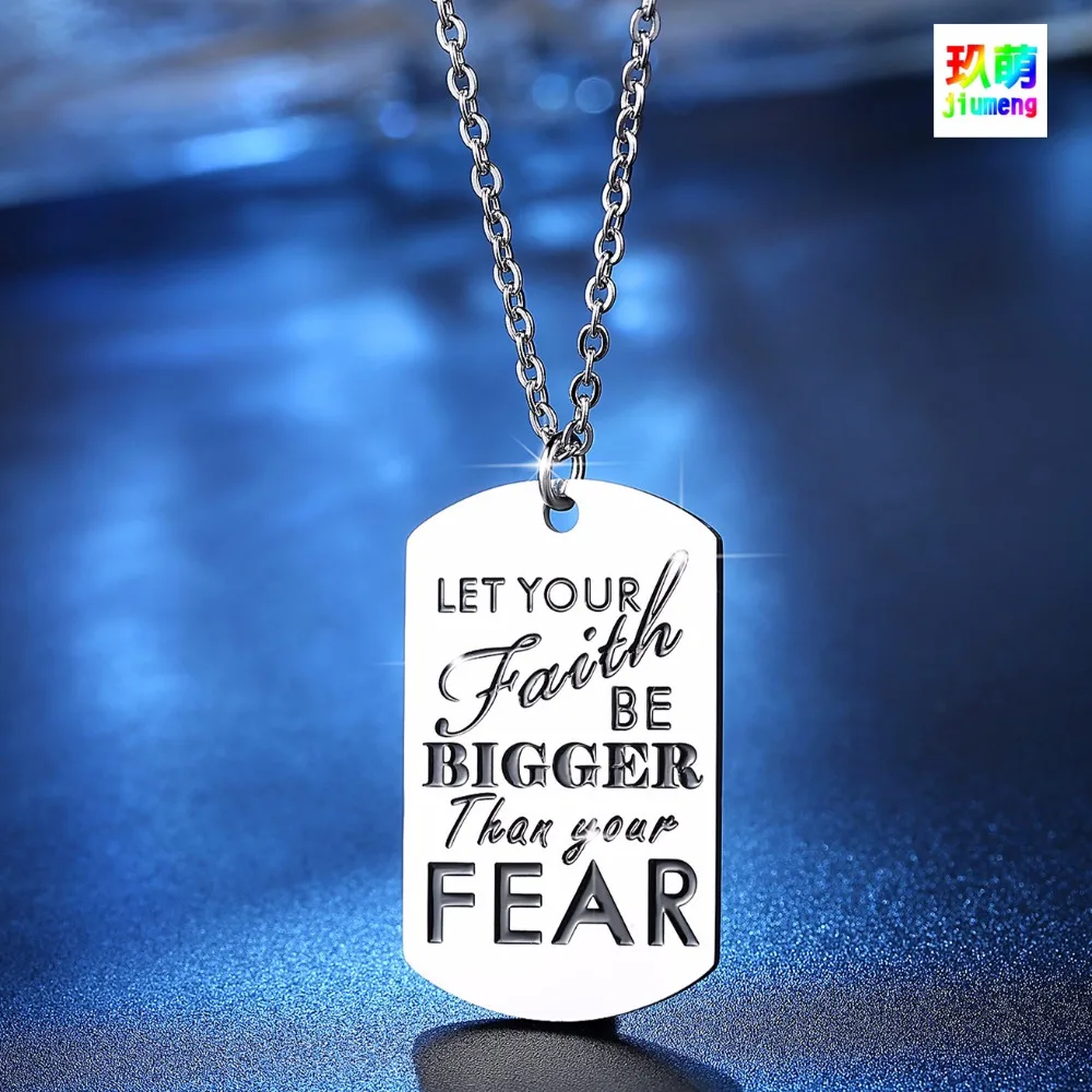 Крестовая Подвеска из нержавеющей стали вдохновляющие ювелирные изделия цитаты