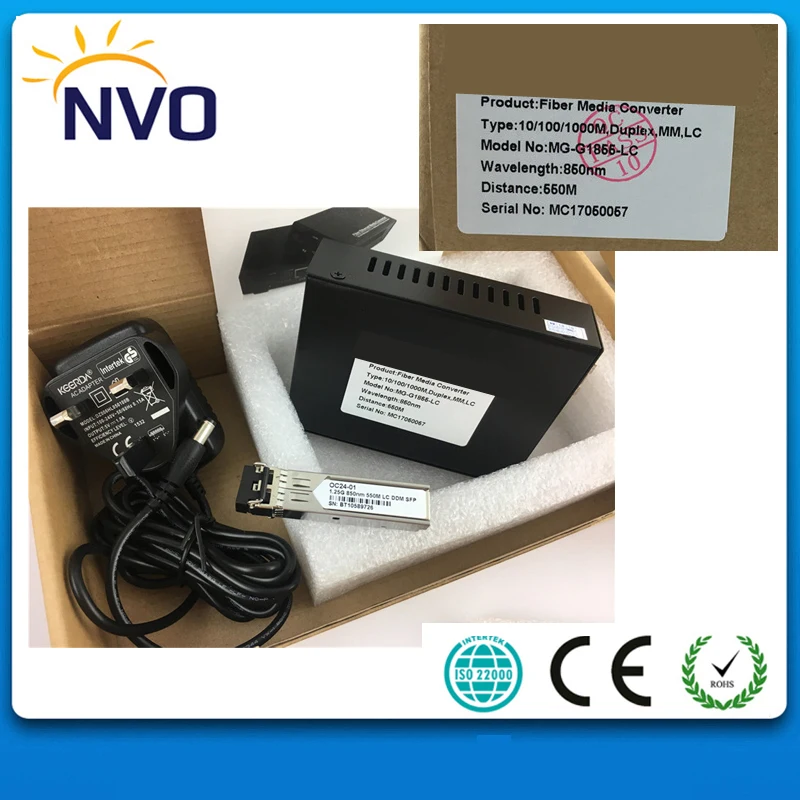 10/100/1000 м волоконный SFP переключатель внешняя мощность 230VAC 3-контактный разъем