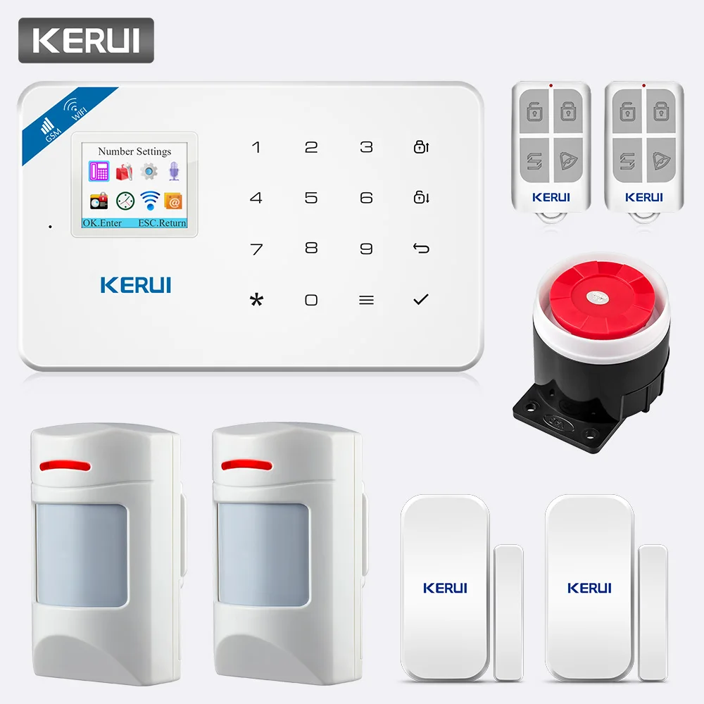 Система сигнализации KERUI W18 TFT цветной экран Wi Fi GSM защита от домашних животных