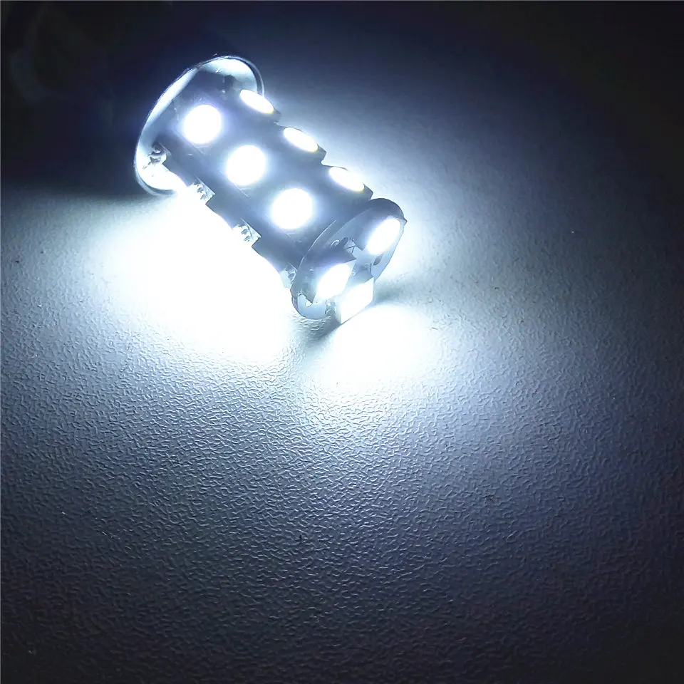 12 В светодиодный (18 * 5050SMD) автомобильная лампа W21/5W T20 W3X16q/7443 двойная линия для