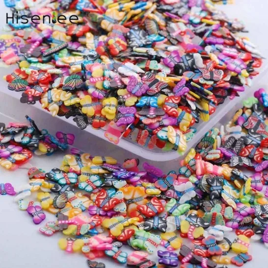 butterfly 1000 шт кусочек животного 3D Полимерная глина крошечные Fimo Стразы для нейл-арта DIY Дизайн ногтей ювелирные украшения Аксессуары Инструмент - Цвет: butterfly