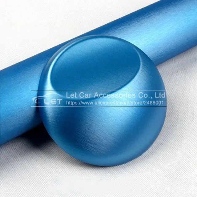 

Car styling chrome Light blue Brushed Metallic Vinyl Film car Sticker decal Bubble Free Brushed Metallic Car Wrapping foil