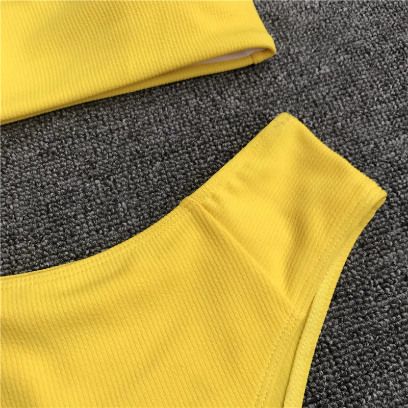 Женский раздельный купальник Maillot De Bain бикини с высокой талией без бретелек 2018| |
