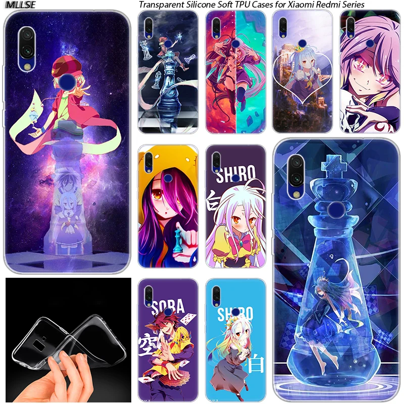 Мягкий силиконовый чехол Anime Game NO life для Xiaomi Redmi K20 7 7A 5 5Plus 6 6A S2 Note 8 Pro Модный |