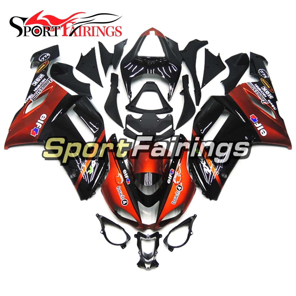 

Dark Red Black Fairings For Kawasaki ZX6R ZX-6R 636 Year 2007 2008 07 08 Sportbike ABS Motorcycle Fairing Kit Bodywork Cowling