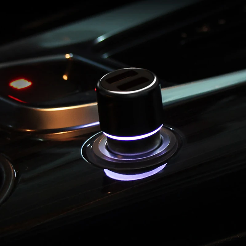 Автомобильное зарядное устройство Xiaomi QC 3 0 с двумя USB-портами быстрая зарядка 5 В/3