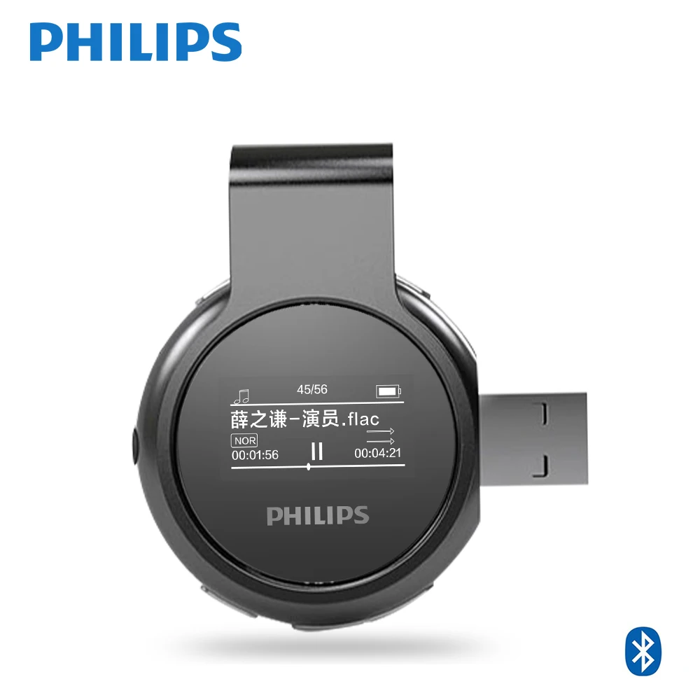 PHILIPS SA5608 дизайн встроенный fm-радио/рекордер/MP3-плеер с мини-зажимом поддержка Walk mate для спорта