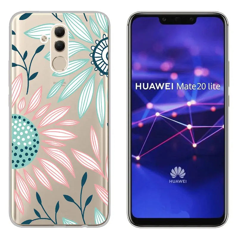 Arvin Painted Flower Fundas FOR Huawei mate20 lite mate 10 Lite Soft Silicone Back Phone Cover Mate Pro TPU Case |