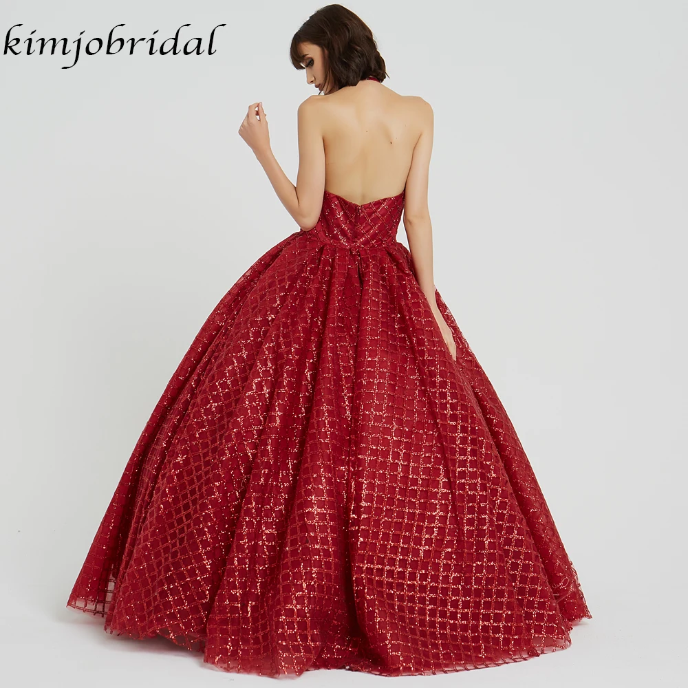 Kimjobridal настоящие Выпускные платья вырез лодочкой блестящее бальное платье с