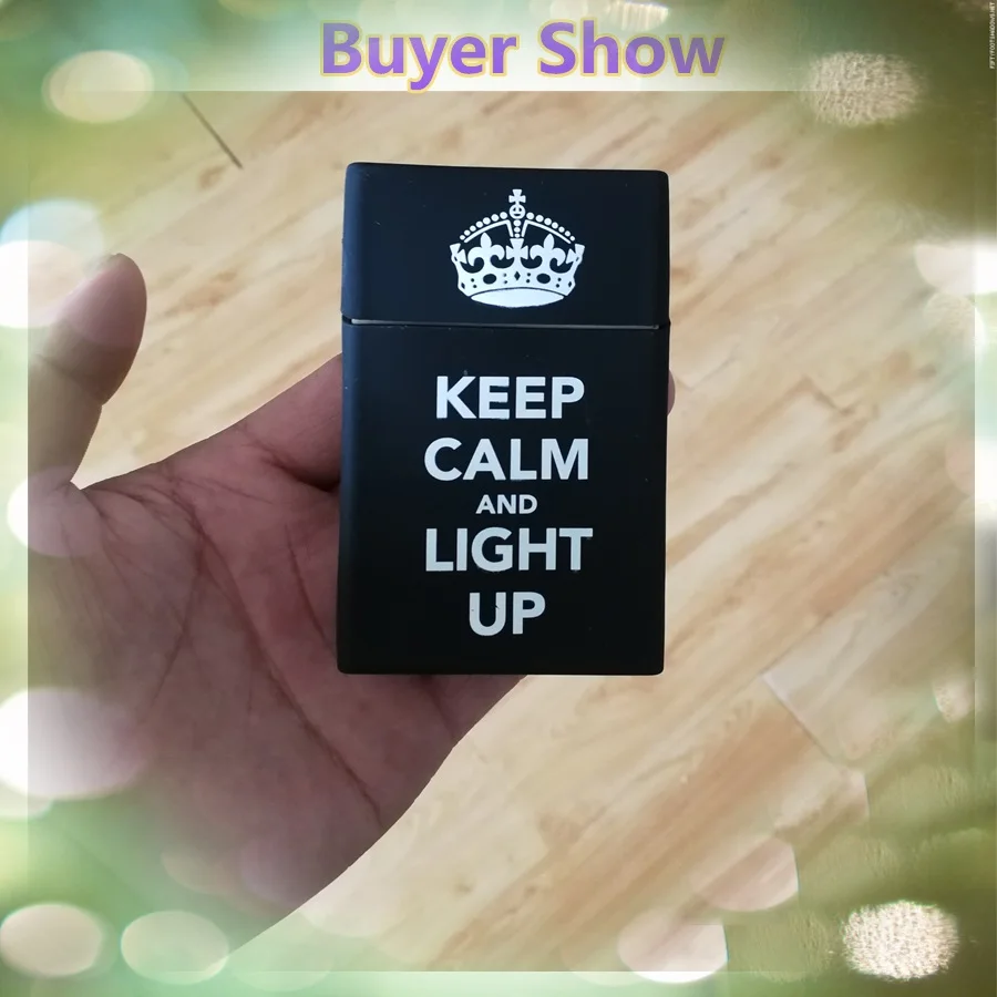Keep Calm вмещает 20 сигарет Модный милый силиконовый чехол для эластичный резиновый