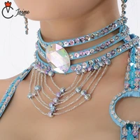 costume accessories sequins tassel necklace wholesale jewelry oriental dance beaded adjustable belly dance necklace 11 colors