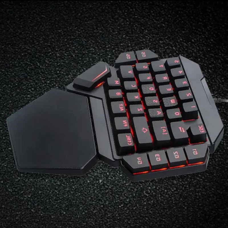 K50 Проводная USB клавиатура с одной рукой Макросъемка Механическая игровая ABS 7