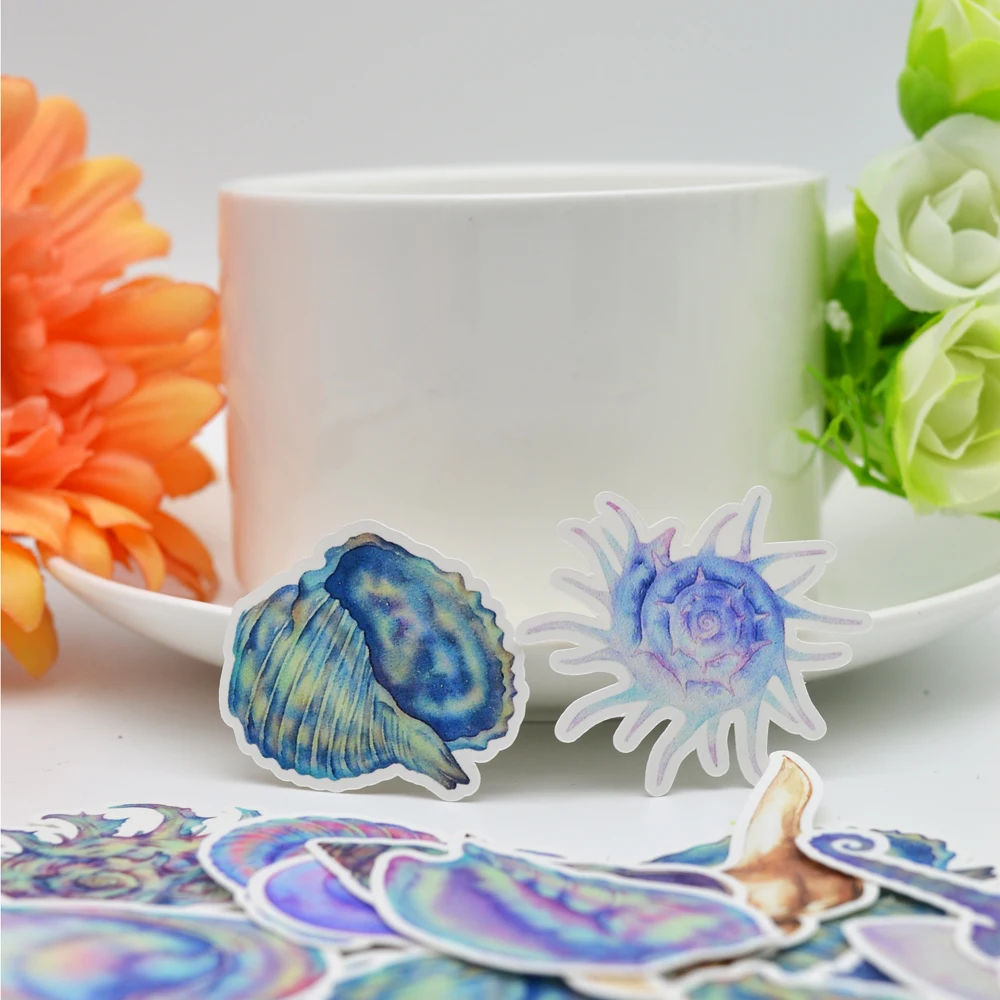 46 шт Kawaii морской наклейка Shell Decoracion журнал, милый дневник для записей море наклейка Shell s Скрапбукинг хлопья канцелярские принадлежности, школьные принадлежности