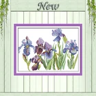 Цветущие цветы, домашний декор, картина, расчетная Печать на холсте DMC 14CT 11CT, наборы для вышивки крестиком, наборы для вышивки