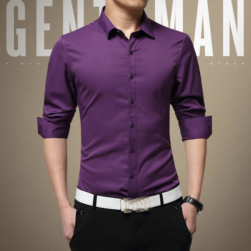 Новинка 2016 весенне осенние хлопковые + Шелковые Классические рубашки