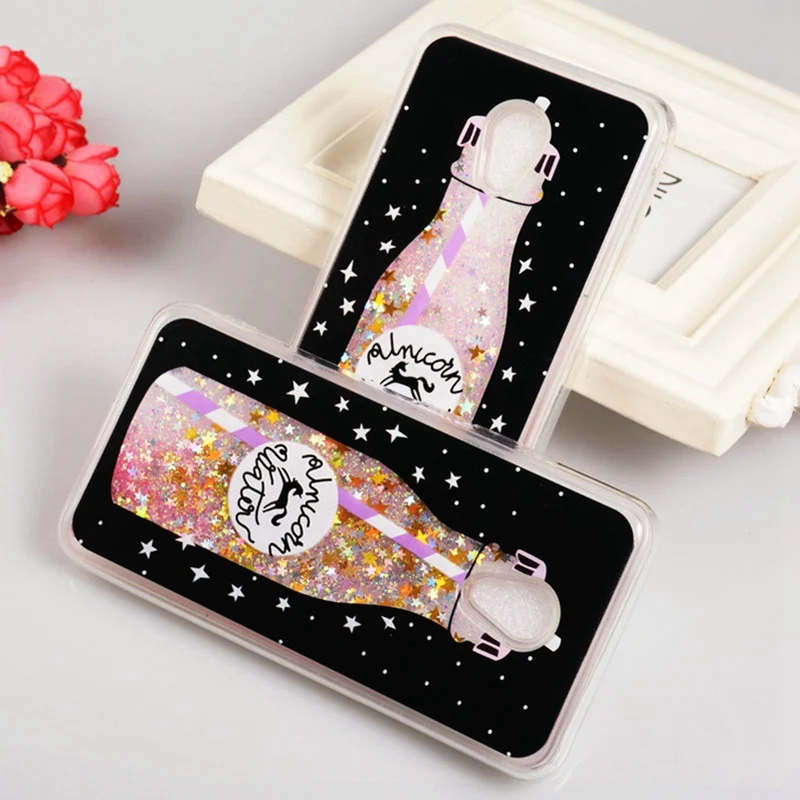 WhaY Quicksand Case For Meizu M5 Cover Silicone Fundas Bottle Fashion Liquid Glitter Back Meilan 5 Coque Capa | Мобильные телефоны