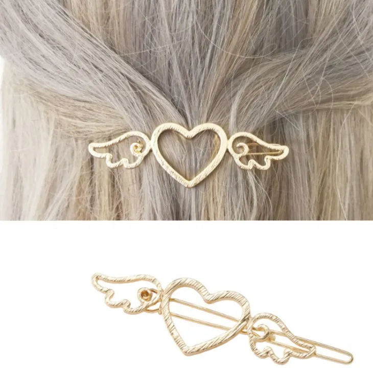 Женская заколка с золотыми крыльями Love Cupid Wings корейская мода оптовая продажа