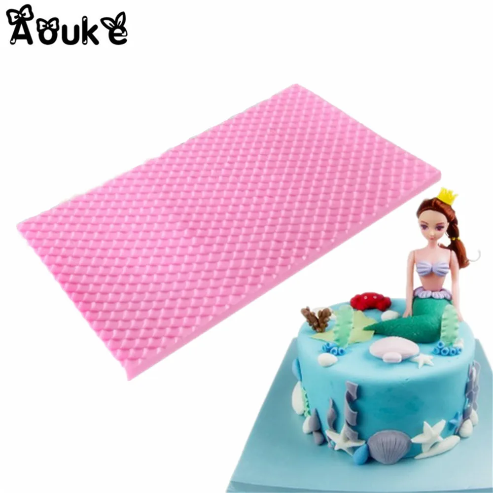 Русалка рыбьей чешуи тиснением помадка силиконовые формы файлы cookie печенье