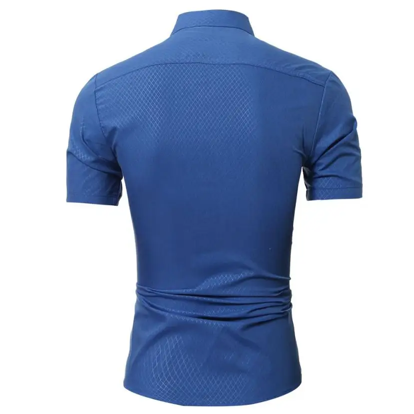 Новый модная мужская рубашка короткий рукав лето 2018 г. Повседневное одежда