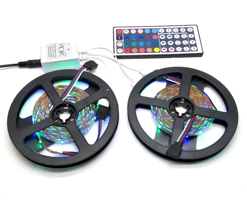 Светодиодная лента 10 м 3528 RGB 600LED набор гибких лент + 44 клавишный пульт