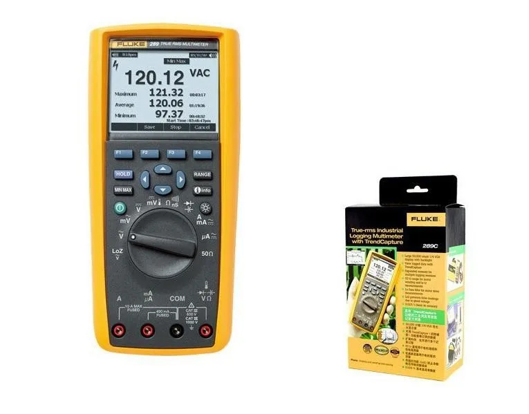 Быстрое прибытие Fluke F289C мультиметр True rms промышленная Регистрация с тестером