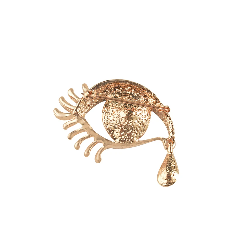 Женская Брошь в виде глаз MZC изящная синяя брошь с кристаллами стразы для ресниц