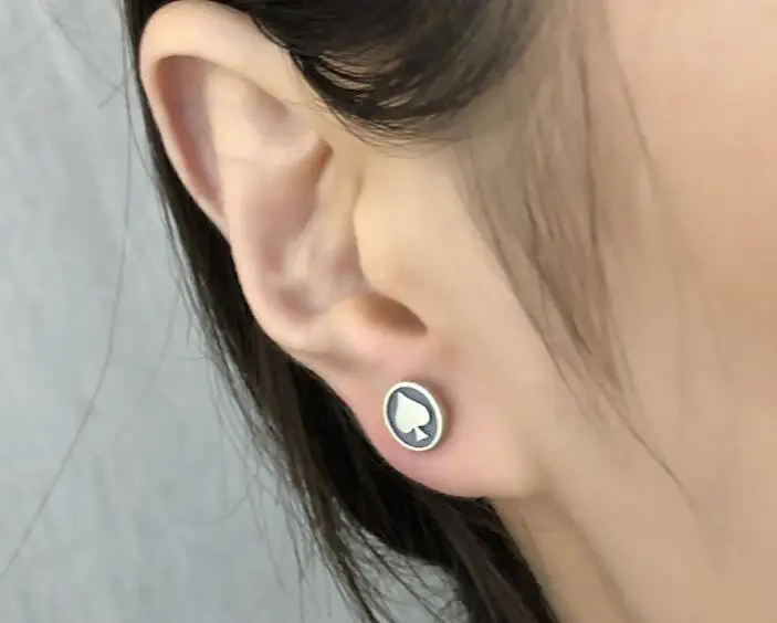 Оптовая Чистый Стерлингового Серебра 925 Серьги Стержня Для Женщин Мужчин Покер