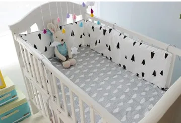6/7pcs Cotton Crib Bedding Set Cot Baby Nursery Sets Newborn Bumpers tour de lit bébé 120*60/120*70cm | Мать и ребенок