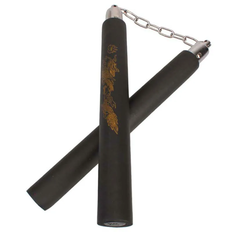 Горячие боевые искусства нунчаки из поролона Nunchaku Дракон шаблон черные Nunchucks