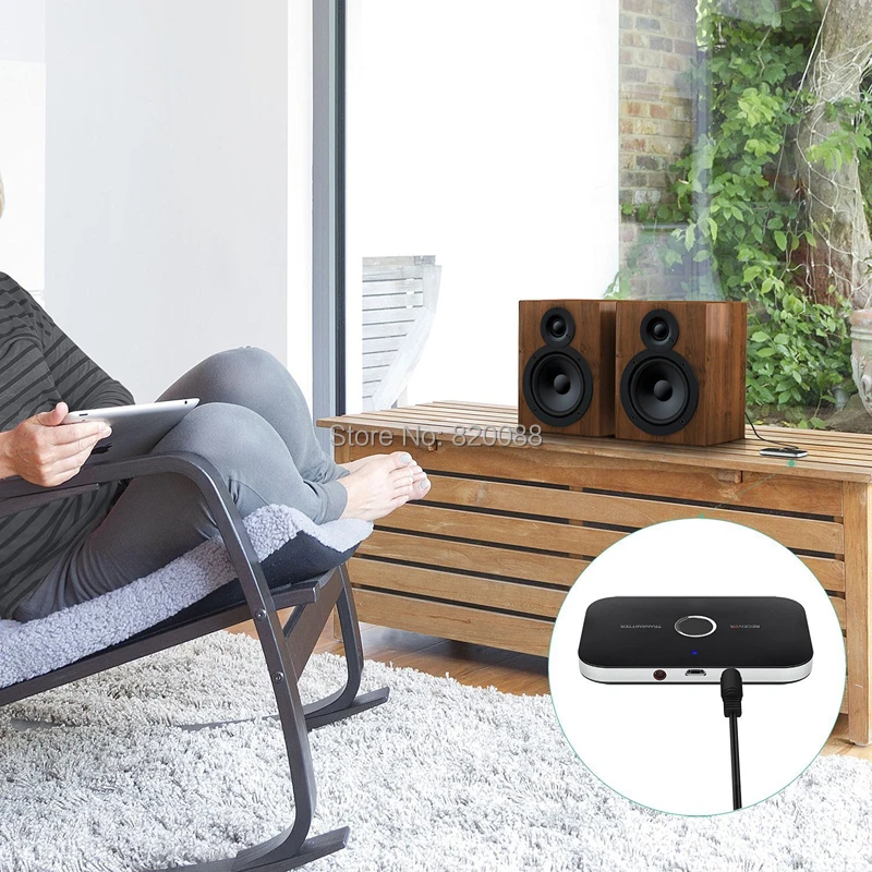 Bluetooth аудио передатчик и приемник 2 в 1 Беспроводной стерео адаптер для 3.5 мм Aux
