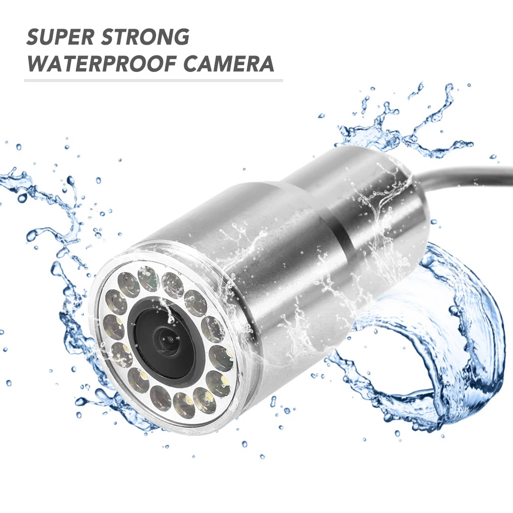 1200TVL Underwater Fishing Camera 12 LEDs Night Vision Waterproof Fish Shape Boat Ice with 15m/30m/50m Cable | Спорт и развлечения