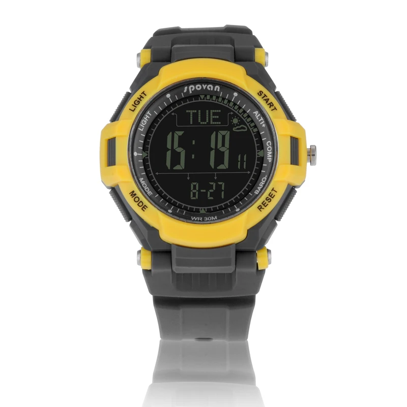 Spovan спортивные часы высотомер цифровой Мужская мода наручные восхождение компас