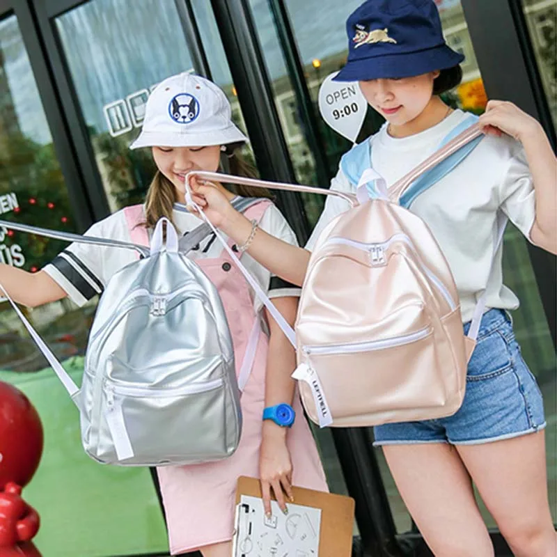 Модная женская сумка на плечо из искусственной кожи, однотонная, с двумя молниями, рюкзак для путешествий, повседневный ранец для девушек, школьные сумки KA-BEST on.